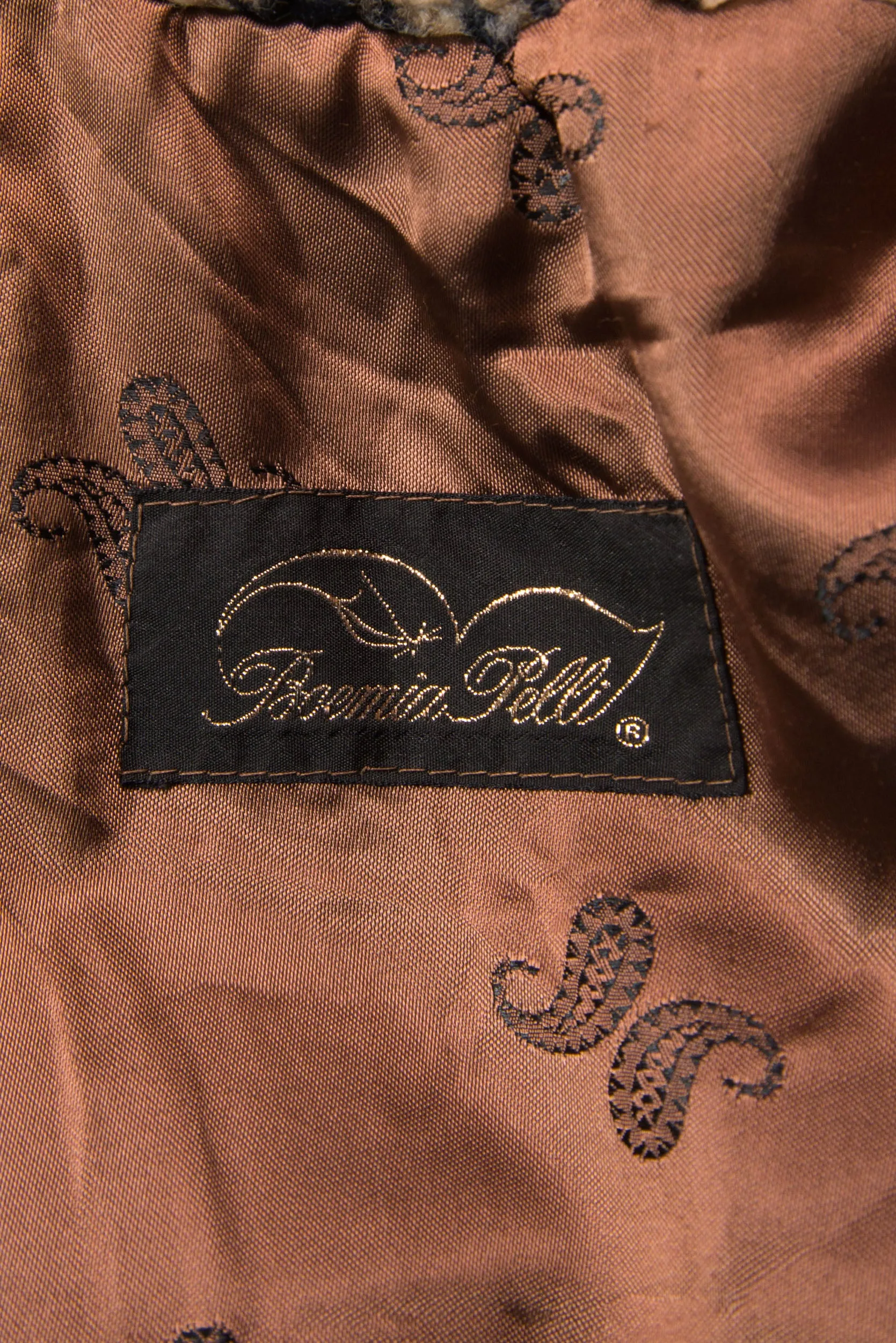 Vintage 90's Patterned Faux Fur Coat