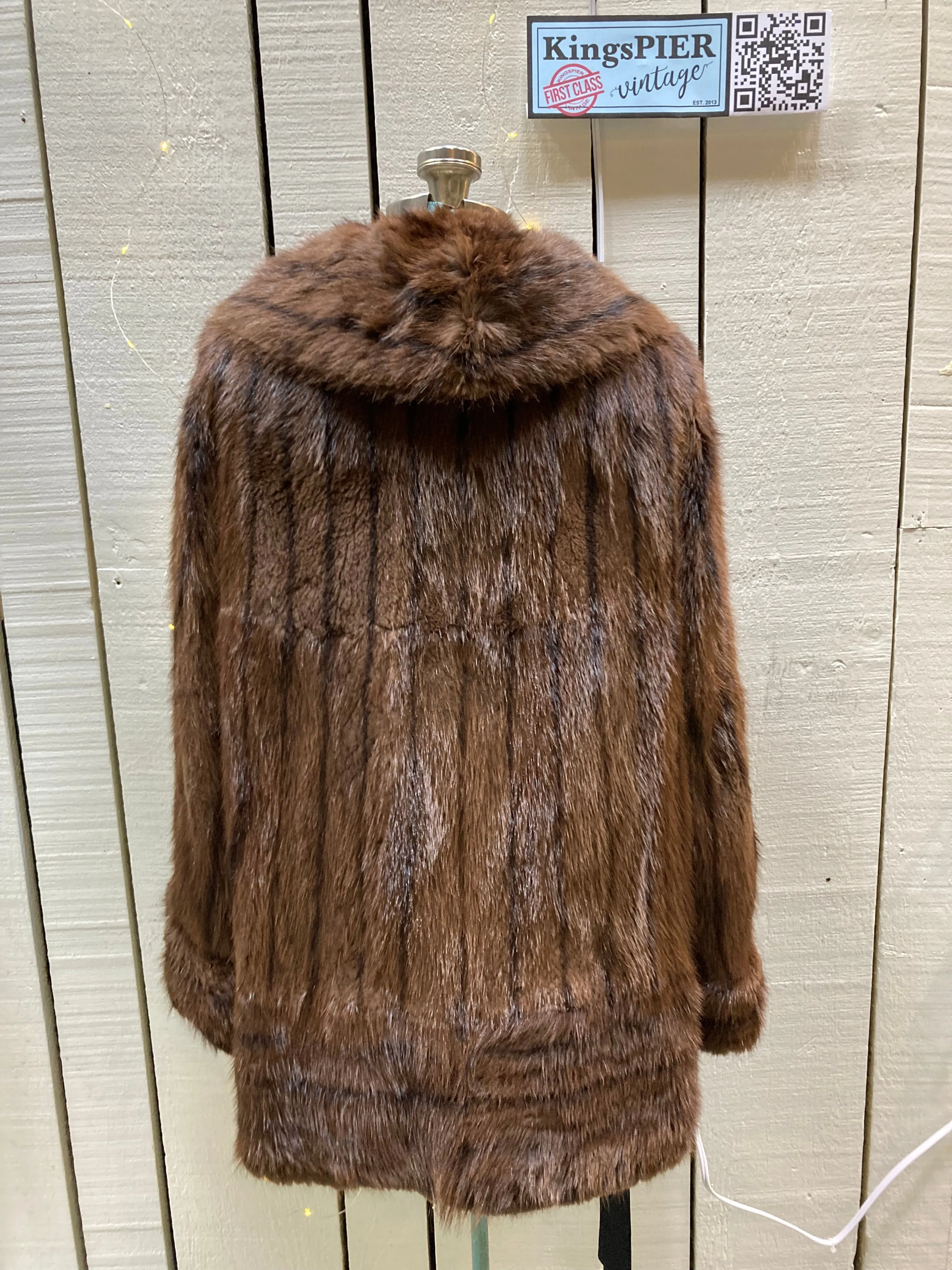 Vintage Charles Brown Furriers LTD Fur Coat, Made in Halifax, Chest 42”