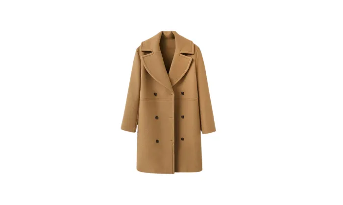 Women's Mid-Length Double-Breasted Woolen Coat