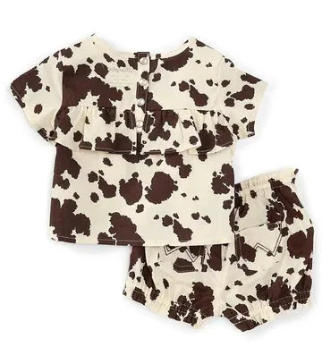 Wrangler Baby Cow Print Set